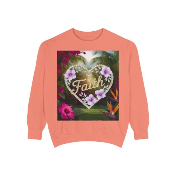 Sweatshirt Unisex Inspirational "Faith" 'Diamond Ring Heart' Christian Virtues Uplifting Faith-Based Apparel Gospel Encouragement Comfort - Image 8