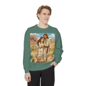 Sweatshirt Unisex Inspirational-with our "Who is this?" from Song of Solomon 8:5 design in ANIME style! Faith Apparel Gospel Fashion Jumper, Pullover