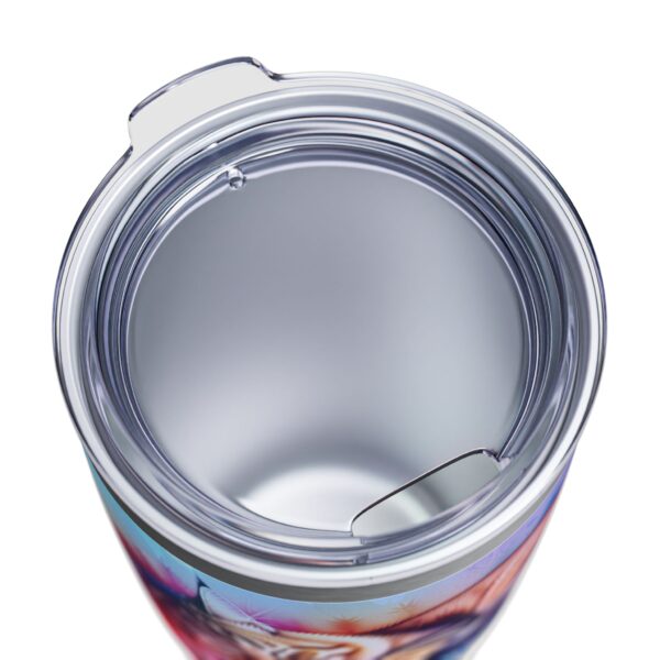 Our inspirational "Peace" 'Colorful sleeping cat' Design Tumbler | 20oz Inspirational Travel Mug, Motivational Drinkware, Perfect for Gifting - Image 5