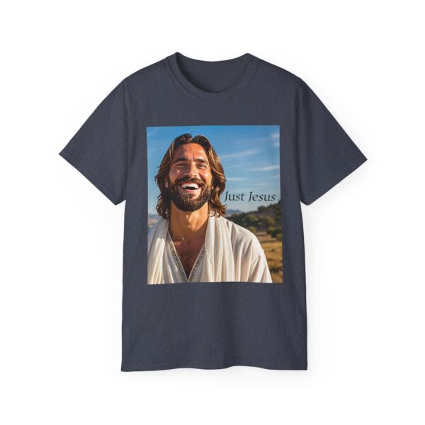 Our inspirational "Just Jesus" Design!! on a Christian Unisex Cotton T-Shirt, Faith Spiritual Apparel, Love Gift - Image 21