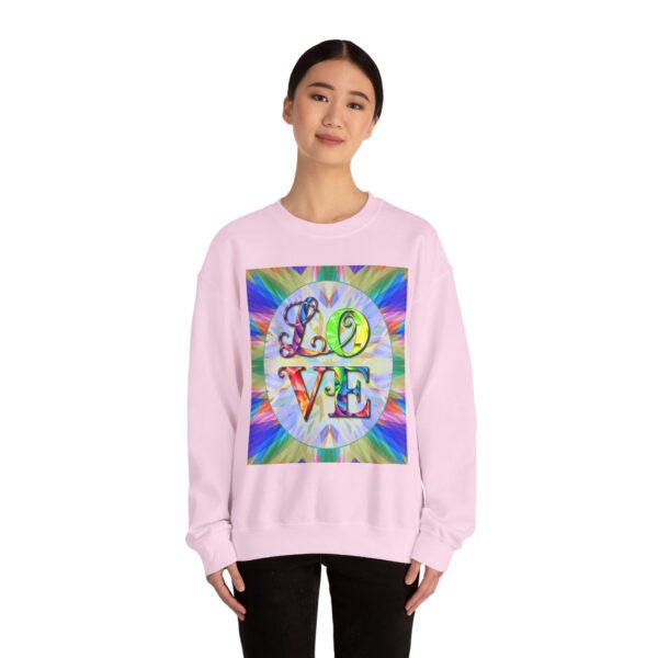 Crewneck Sweatshirt-with our inspirational "Love" 'kaleidoscope' Design!! Vintage Inspired Faith Apparel, Gospel Fashion Unisex Heavy - Image 20