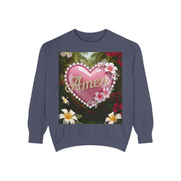 Sweatshirt Unisex Inspirational-With Our "Amen" 'Solid Pink Heart' Christian Apparel Faith-Based Gospel Comfort Philippians 4:8 Gift Jumper - Image 24