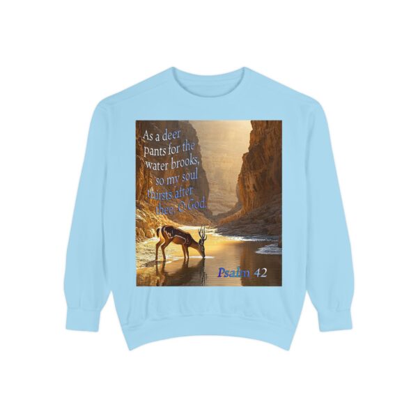 Sweatshirt Unisex with our inspirational Psalm 42 'As a Deer Pants' design! Faith Apparel Gospel Fashion Jumper, Pullover - Image 28