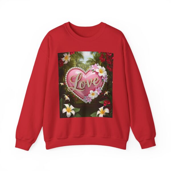 Crewneck Sweatshirt-with our Inspirational "Love" 'Solid Pink Heart' Design!! Vintage Inspired Faith Apparel, Gospel Fashion Unisex Heavy - Image 21
