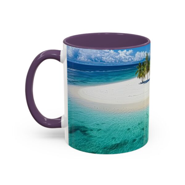 Our inspirational "Five Palm Island" Ceramic Accent Coffee Mug Design is Perfect for Wedding Gifts, Inspirational Decor - Image 47