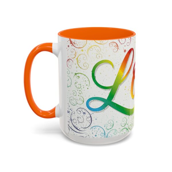 Our inspirational "Love" 'spirals' Ceramic Accent Coffee Mug Design is Perfect for Wedding Gifts, Inspirational Decor - Image 55