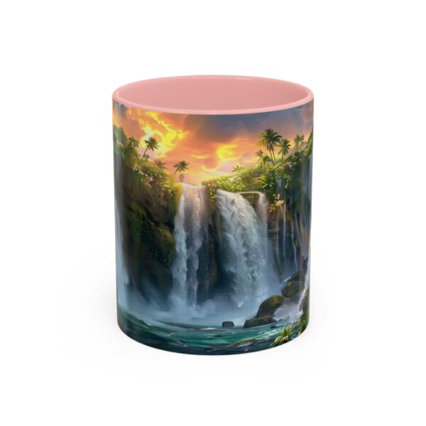 Our inspirational 'Philippine Waterfall' Ceramic Accent Coffee Mug Design is Perfect for Wedding Gifts, Inspirational Decor - Image 9