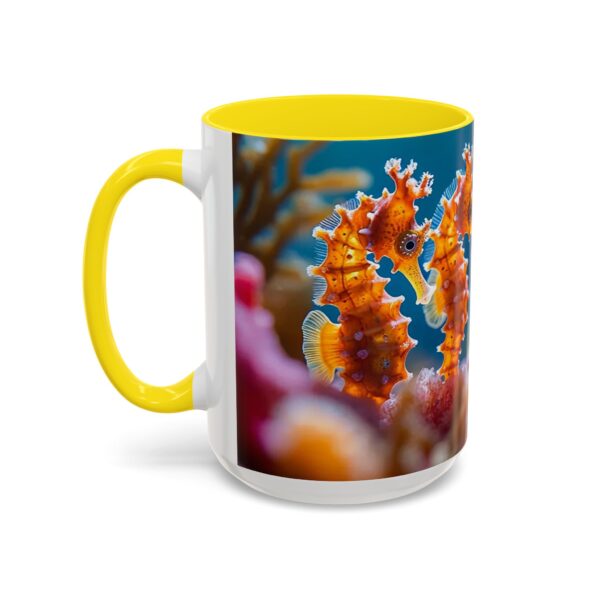 Our 'Seahorses' design Accent Coffee Mug, Perfect for Wedding Gifts, Inspirational Decor Beauty of God's Creation Tea Ceramic - Image 63