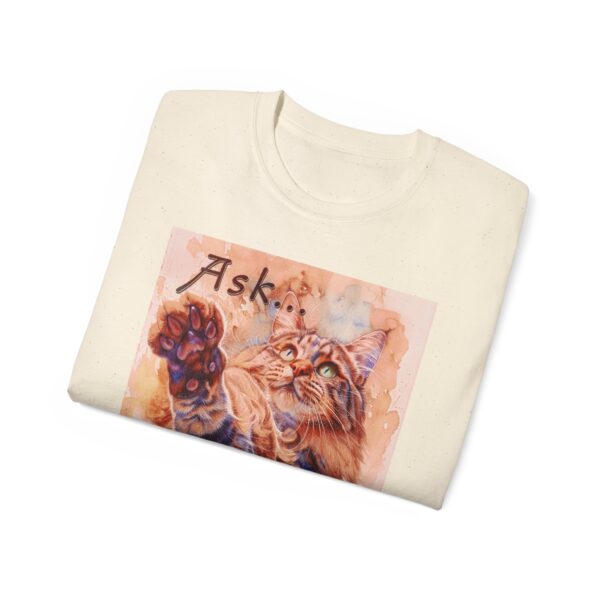 Our "Ask ...and ye shall receive" Matt 7:7 featuring a Maine Coon Cat asking for a treat! Vintage Christian Faith Apparel Unisex Cotton T-Shirt, Thoughtful Quote, Philippians 4:8 - Image 25