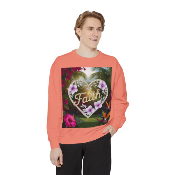 Sweatshirt Unisex Inspirational "Faith" 'Diamond Ring Heart' Christian Virtues Uplifting Faith-Based Apparel Gospel Encouragement Comfort - Image 9
