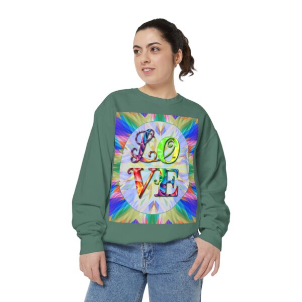 Sweatshirt Unisex with our inspirational  "Love" 'kaleidoscope' Design!! Faith Apparel Gospel Fashion Jumper, Pullover - Image 8