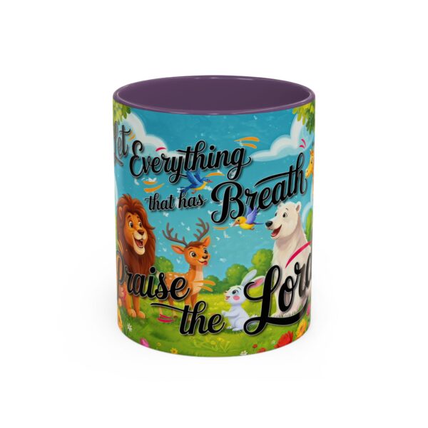 Our inspirational "Let Everything that has Breath Praise the Lord!" Ceramic Accent Coffee Mug Design is Perfect for Wedding Gifts, Inspirational Decor - Image 45