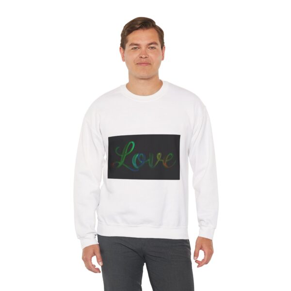 Crewneck Sweatshirt-with our inspirational "Love" 'light in darkness' Design!! Vintage Inspired Faith Apparel, Gospel Fashion Unisex Heavy - Image 3