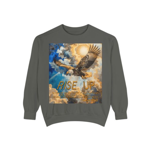 Sweatshirt Unisex Inspirational-with our "RISE UP" 'soaring eagle' design with Isaiah 40:31! Faith Apparel Gospel Fashion Jumper, Pullover - Image 14