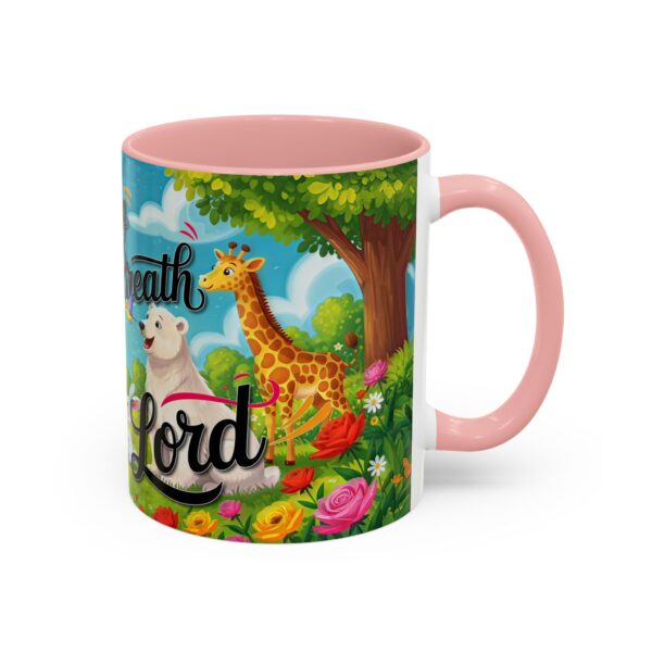 Our inspirational "Let Everything that has Breath Praise the Lord!" Ceramic Accent Coffee Mug Design is Perfect for Wedding Gifts, Inspirational Decor - Image 10