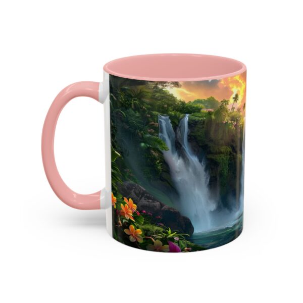 Our inspirational 'Philippine Waterfall' Ceramic Accent Coffee Mug Design is Perfect for Wedding Gifts, Inspirational Decor - Image 11