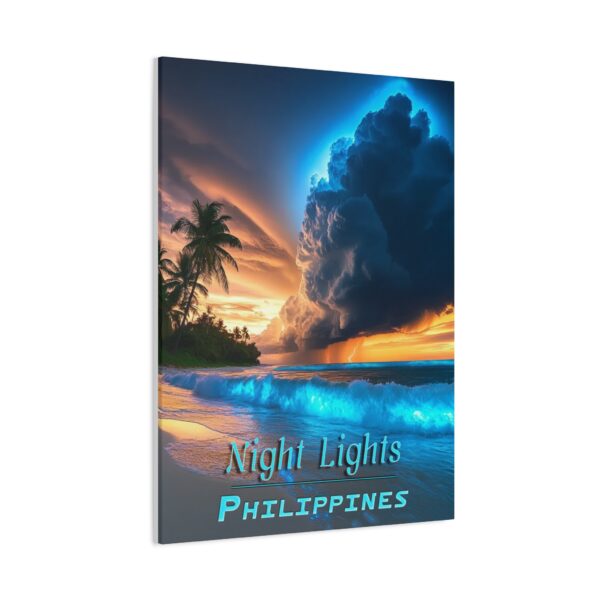 Inspirational matte Canvas Wall Art,  "Night Lights-Philippines" design! Beauty of Creation Tropical Beach Home Decor, Uplifting Artwork - Image 7