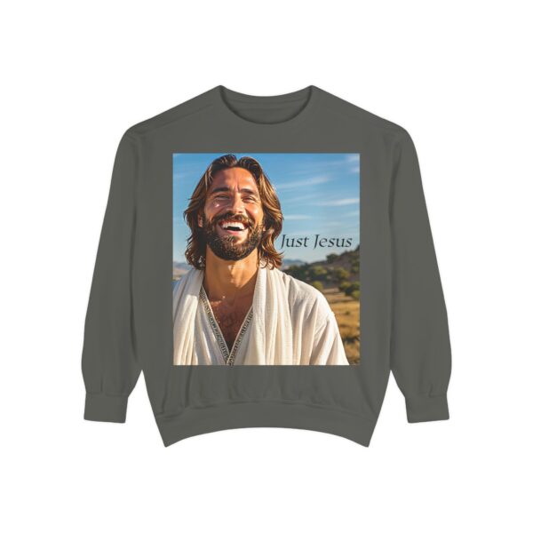 Sweatshirt Unisex with our inspirational  "Just Jesus" Design!! Faith Apparel Gospel Fashion Jumper, Pullover - Image 17