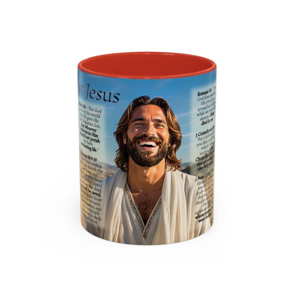 Our inspirational "Just Jesus" and Verses on Salvation Ceramic Accent Coffee Mug Design is Perfect for Wedding Gifts, Inspirational Decor - Image 13