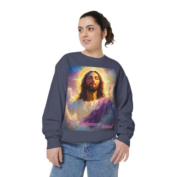 Sweatshirt Unisex our inspirational 'Jesus: Savior, Redeemer, Friend' design! Faith Apparel Gospel Fashion Jumper, Pullover - Image 34
