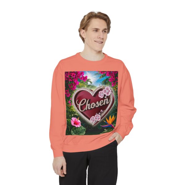 Sweatshirt Unisex Inspirational-with our "Chosen" 'Solid Red Heart' Design! Christian Uplifting Faith-Based Apparel Gospel Philippians 4:8 - Image 6