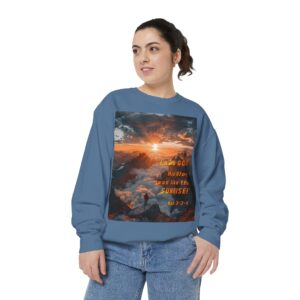 Sweatshirt Unisex our inspirational "His splendor was like the sunrise" design with a quote from Habakkuk 3:3-4! Faith Apparel Gospel Fashion Jumper, Pullover