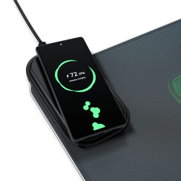 LED + Wireless Charger Gaming Mouse Pad with our inspirational "Love" 'light in darkness' Design, Gaming Desk Accessory, Tech Gift, Home Office Gamer Essentials - Image 6