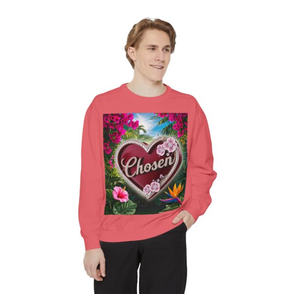 Sweatshirt Unisex Inspirational-with our "Chosen" 'Solid Red Heart' Design! Christian Uplifting Faith-Based Apparel Gospel Philippians 4:8 - Image 32