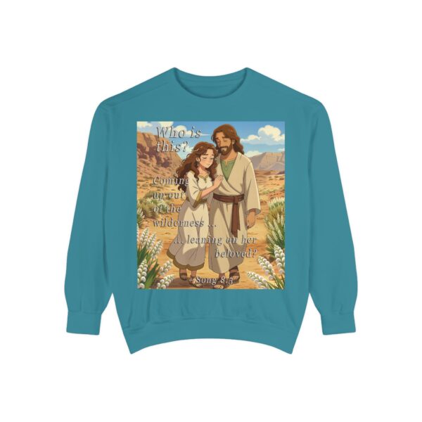 Sweatshirt Unisex Inspirational-with our "Who is this?" from Song of Solomon 8:5 design in ANIME style! Faith Apparel Gospel Fashion Jumper, Pullover - Image 20