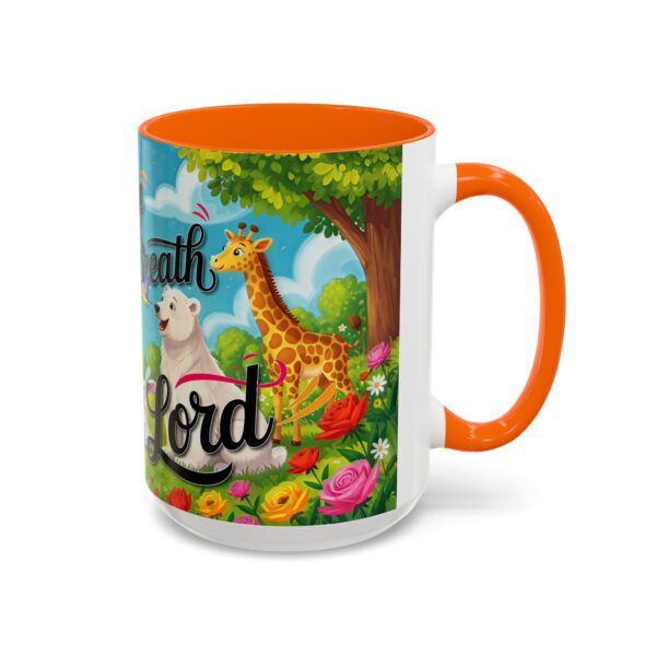 Our inspirational "Let Everything that has Breath Praise the Lord!" Ceramic Accent Coffee Mug Design is Perfect for Wedding Gifts, Inspirational Decor - Image 54