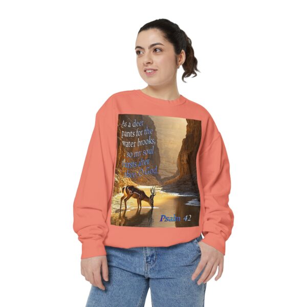 Sweatshirt Unisex with our inspirational Psalm 42 'As a Deer Pants' design! Faith Apparel Gospel Fashion Jumper, Pullover - Image 14