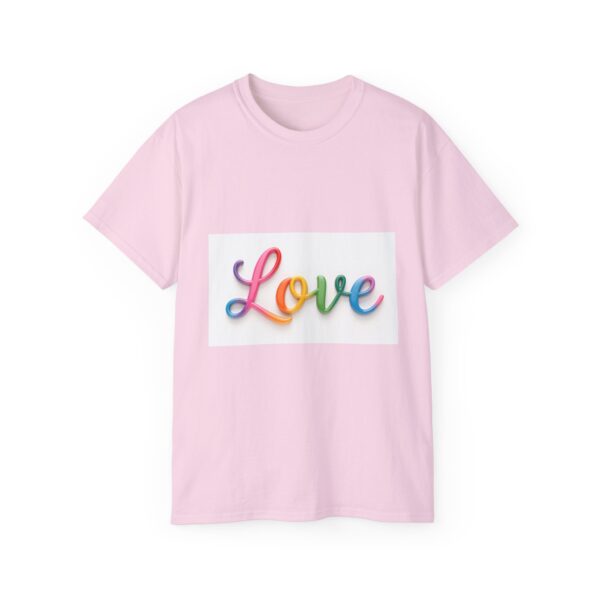 Our inspirational "Love" Design!! on a Christian Unisex Cotton T-Shirt, Faith Spiritual Apparel, Love Gift - Image 25