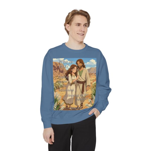 Sweatshirt Unisex Inspirational-with our "Who is this?" from Song of Solomon 8:5 design in ANIME style! Faith Apparel Gospel Fashion Jumper, Pullover - Image 32