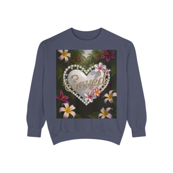 Sweatshirt Unisex with our Inspirational "Saved" 'Pure White Heart' Design! Faith Apparel Gospel Fashion Jumper, Pullover - Image 33