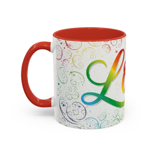 Our inspirational "Love" 'spirals' Ceramic Accent Coffee Mug Design is Perfect for Wedding Gifts, Inspirational Decor - Image 15