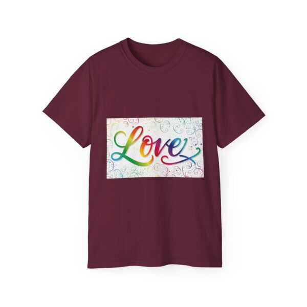 Our inspirational "Love" 'spirals' Design!! on a Christian Unisex Cotton T-Shirt, Faith Spiritual Apparel, Love Gift - Image 11
