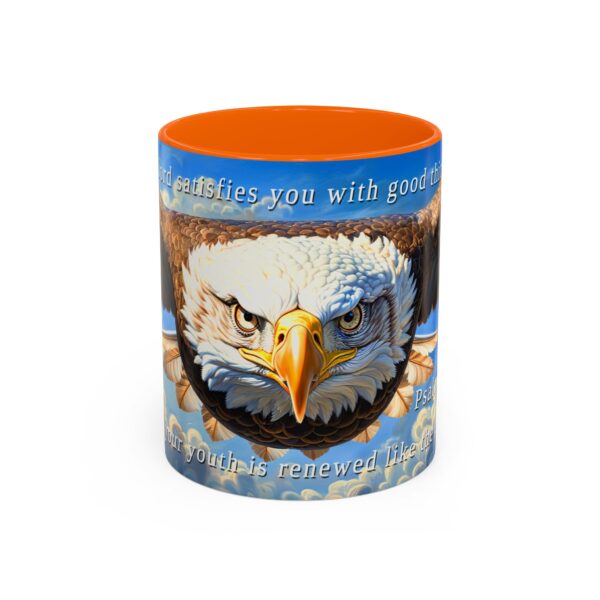 Our inspirational 'Soaring Eagle' and Psalm 103:5 'your youth is renewed like the eagles' design Ceramic Accent Coffee Mug Design is Perfect for Wedding Gifts, Inspirational Decor - Image 41