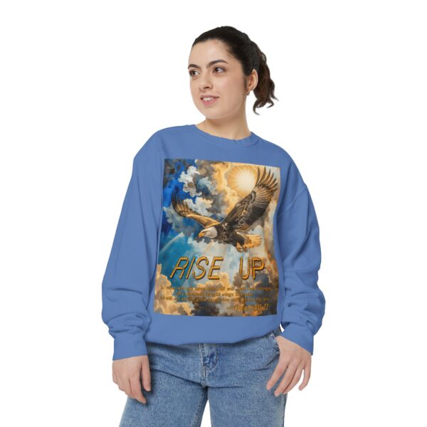 Sweatshirt Unisex Inspirational-with our "RISE UP" 'soaring eagle' design with Isaiah 40:31! Faith Apparel Gospel Fashion Jumper, Pullover - Image 28