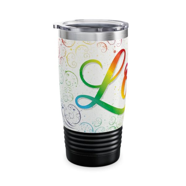 Our inspirational "Love" 'spirals' Design Tumbler | 20oz Inspirational Travel Mug, Motivational Drinkware, Perfect for Gifting - Image 12