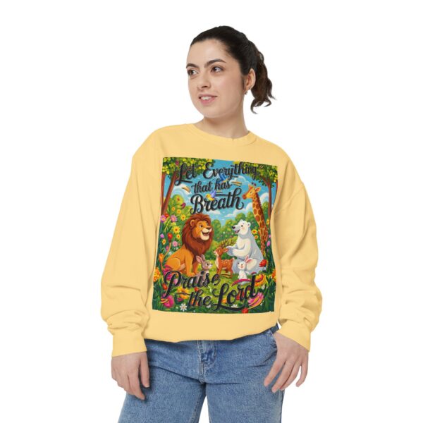 Sweatshirt Unisex with our inspirational "Let Everything that has Breath Praise the Lord!" Design! Faith Apparel Gospel Fashion Jumper, Pullover - Image 16