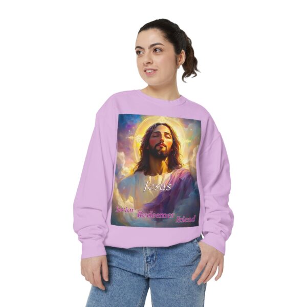 Sweatshirt Unisex our inspirational 'Jesus: Savior, Redeemer, Friend' design! Faith Apparel Gospel Fashion Jumper, Pullover - Image 39