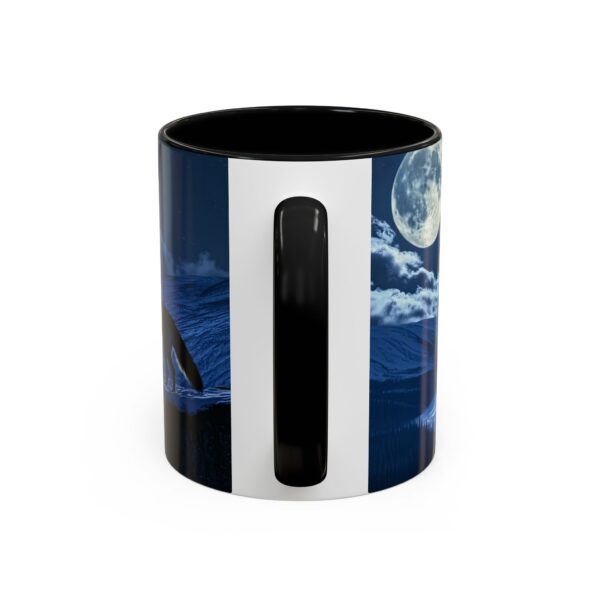Our inspirational 'Wolf Moon' Ceramic Accent Coffee Mug Design is Perfect for Wedding Gifts, Inspirational Decor - Image 4