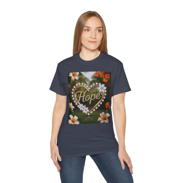 Our "Hope" Inspirational 'Diamond Ring Heart' Design Vintage Christian Faith Apparel Unisex Cotton T-Shirt, Thoughtful Quote, Philippians 4:8 - Image 22
