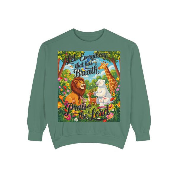 Sweatshirt Unisex with our inspirational "Let Everything that has Breath Praise the Lord!" Design! Faith Apparel Gospel Fashion Jumper, Pullover - Image 5