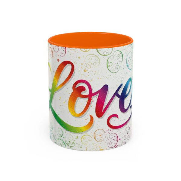 Our inspirational "Love" 'spirals' Ceramic Accent Coffee Mug Design is Perfect for Wedding Gifts, Inspirational Decor - Image 41