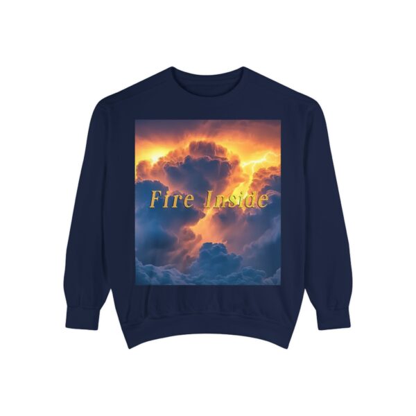 Sweatshirt Unisex Inspirational with our 'Storm Light' "Fire Inside" design! Beauty of Creation Tropical Storm, Jumper, Gift Nature Lovers - Image 27