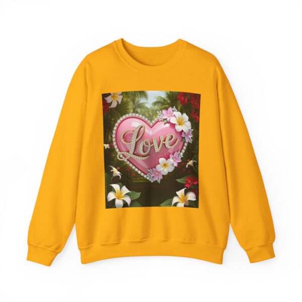 Crewneck Sweatshirt-with our inspirational "Love" 'Solid Pink Heart' Design!! Vintage Inspired Faith Apparel, Gospel Fashion Unisex Heavy - Image 13