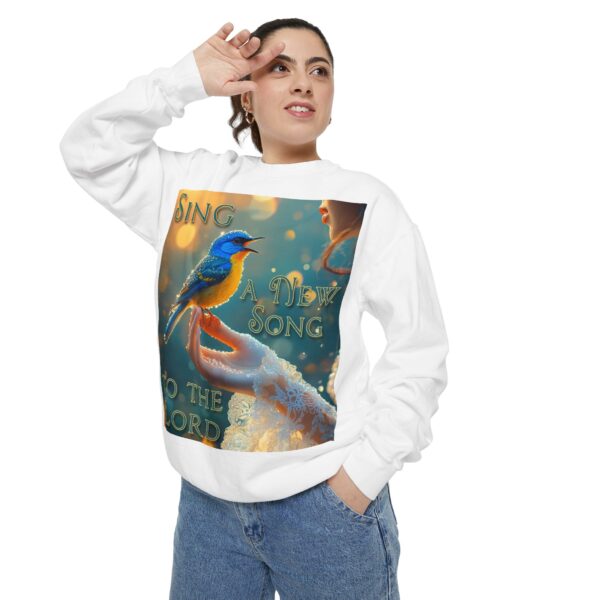 Sweatshirt Unisex Inspirational our 'Song Bird' "Sing a New Song" design! Christian Apparel, Faith-Based Comfort, Jumper, Gift for Believers - Image 4