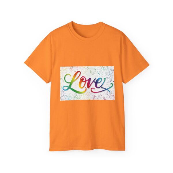 Our inspirational "Love" 'spirals' Design!! on a Christian Unisex Cotton T-Shirt, Faith Spiritual Apparel, Love Gift - Image 2