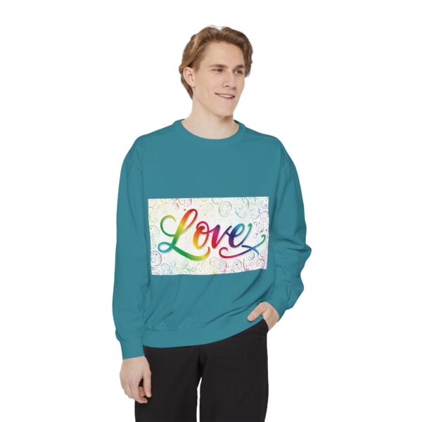 Sweatshirt Unisex our inspirational "Love" 'spirals' design. Faith Apparel Gospel Fashion Jumper, Pullover - Image 25